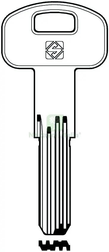 5PZ Chiave Punzonata Ottone SCM2 (G. VAG 2) Securemme — Serrature e cilindri — rif. FERX.VIT30357
