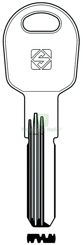 5PZ Chiave Punzonata Ottone TLC1R (G. VAG 0) Tilanco — Serrature e cilindri — rif. FERX.VIT47536