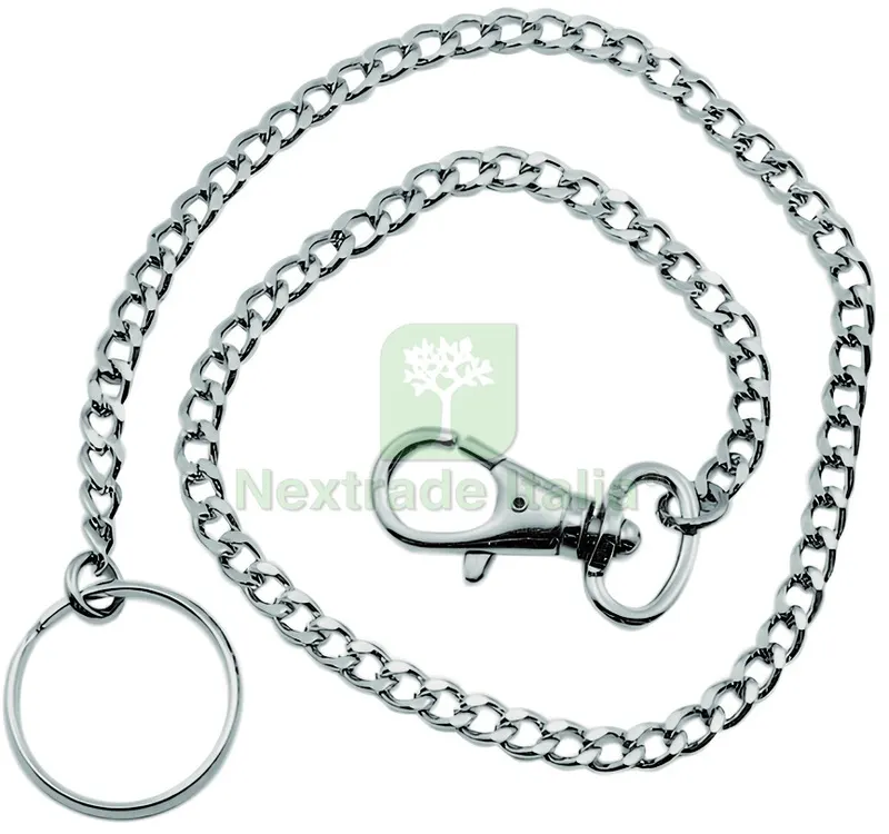 20PZ Portachiavi con Catenella in Acciaio Cromato cm. 47 — Ferramenta porte e finestre — rif. FERX.VIT57008