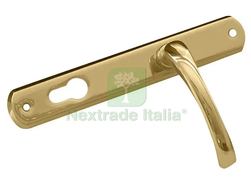 2PZ Maniglia RIO con Placca Quadro 8 foro Yale — Maniglie e pomelli — rif. FERX.VIT48223