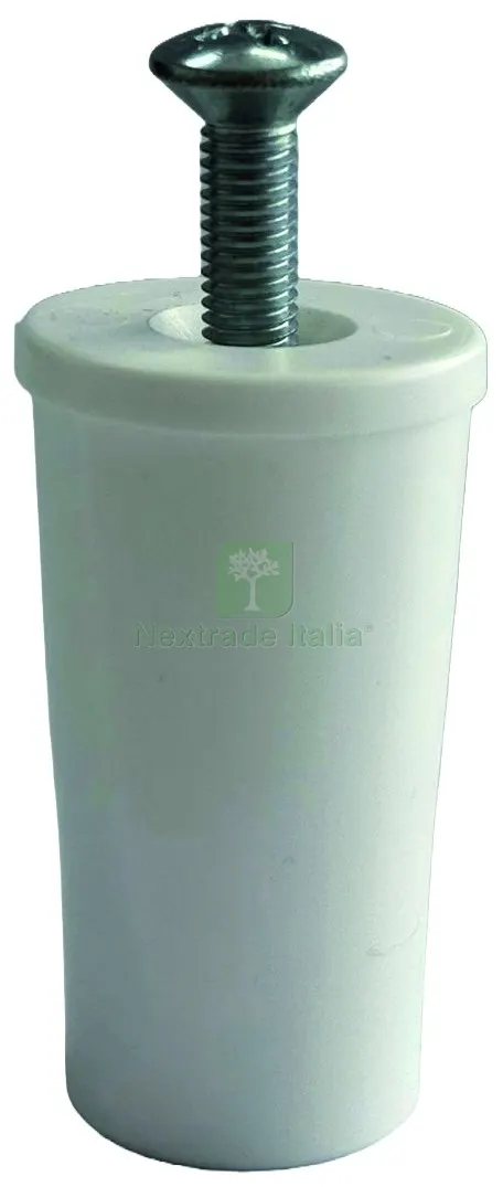 50PZ Paracolpo per Tapparelle con Rondella e Vite Col. Bianco mm. 41 — Bulloni, dadi e rondelle — rif. FERX.VIT58793