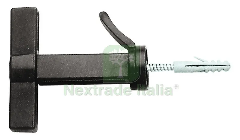 25PZ FERMAIMPOSTE A SCATTO NERO A FARFALLA VITE + TASSELLO — Tasselli e ancoraggi — rif. FERX.VIT8797 25PZ FERMAIMPOSTE A SCATTO NERO A FARFALLA VITE + TASSELLO — Tasselli e ancoraggi — rif. FERX.VIT8797