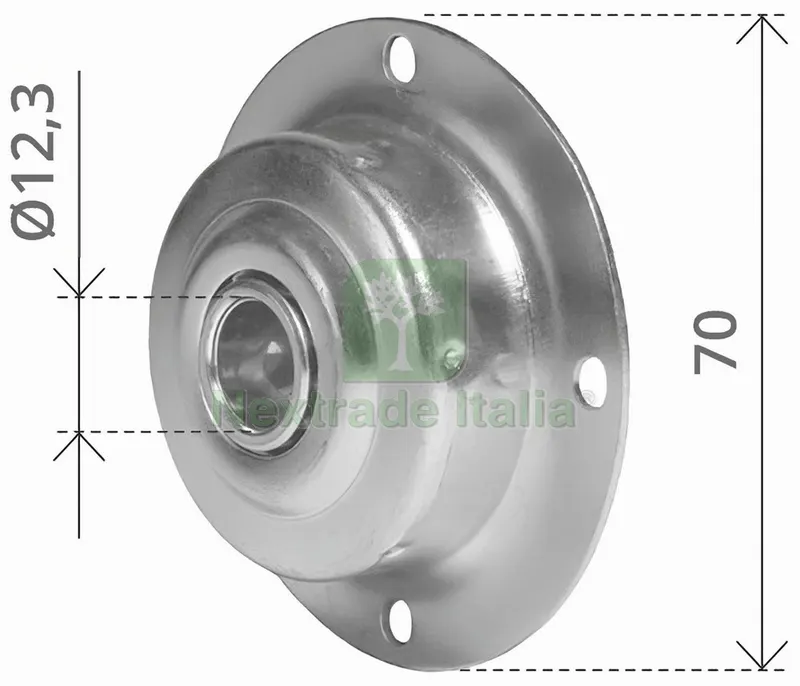 CUSCINETTO TONDO TIPO PALERMO Ø mm. 70 foro rullino Ø mm. 12,3 — Pennelli e rulli — rif. FERX.VIT55230