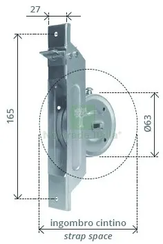 AVVOLGITORE SEMINCASSO mt. 5,5 (interasse mm. 165) — Accessori bagno — rif. FERX.VIT57610 — foto 2 AVVOLGITORE SEMINCASSO mt. 5,5 (interasse mm. 165) — Accessori bagno — rif. FERX.VIT57610 — foto 2