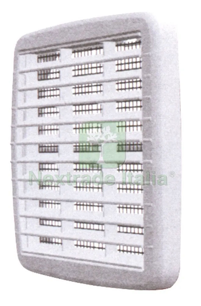 3PZ GRIGLIA DI AERAZIONE IN PLASTICA CON RETE mm. 210x210 — Scarichi e sifoni — rif. FERX.VIT13047 3PZ GRIGLIA DI AERAZIONE IN PLASTICA CON RETE mm. 210x210 — Scarichi e sifoni — rif. FERX.VIT13047