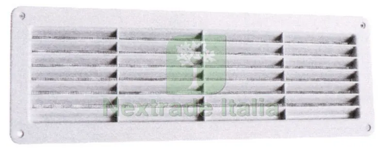 6PZ GRIGLIA DI AERAZIONE IN PLASTICA CON RETE mm. 370x123 — Scarichi e sifoni — rif. FERX.VIT13049 6PZ GRIGLIA DI AERAZIONE IN PLASTICA CON RETE mm. 370x123 — Scarichi e sifoni — rif. FERX.VIT13049