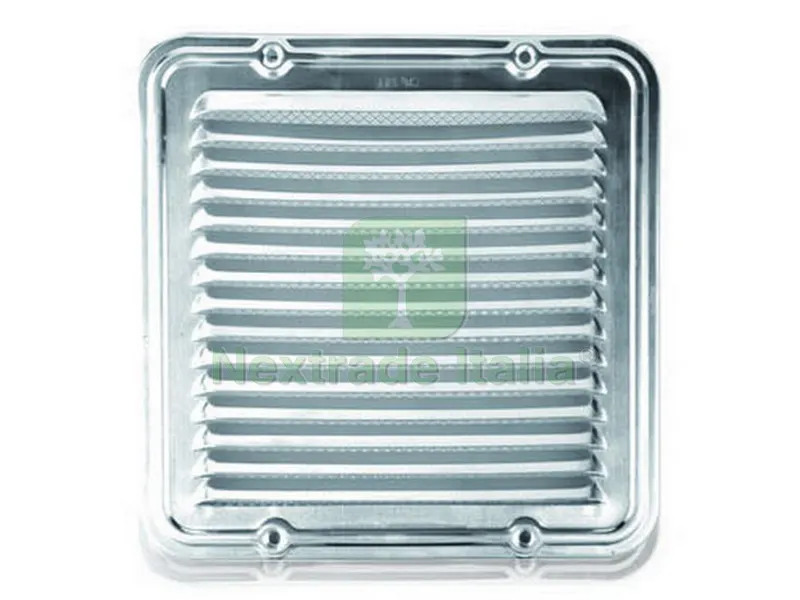 GRIGLIA DI AERAZIONE IN ALLUMINIO mm. 228x228 — Scarichi e sifoni — rif. FERX.VIT36542 GRIGLIA DI AERAZIONE IN ALLUMINIO mm. 228x228 — Scarichi e sifoni — rif. FERX.VIT36542