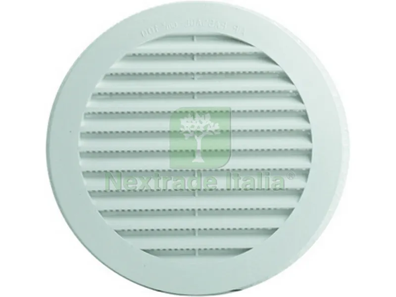 10PZ GRIGLIA DI AERAZIONE IN PLASTICA Ø mm. 120 imbocco Ø mm. 100 — Scarichi e sifoni — rif. FERX.VIT39351