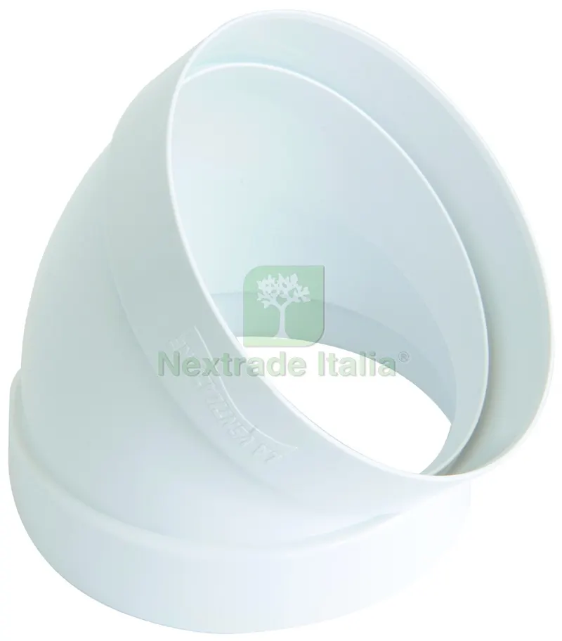 CURVA 45° PER AERAZIONE CANALIZZATA ø mm. 100, col. Bianco — Tubi e raccordi — rif. FERX.VIT60161 CURVA 45° PER AERAZIONE CANALIZZATA ø mm. 100, col. Bianco — Tubi e raccordi — rif. FERX.VIT60161