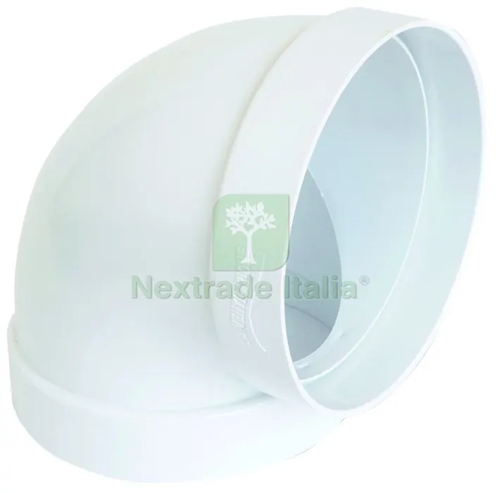 CURVA 90° PER AERAZIONE CANALIZZATA ø mm. 100, col. Bianco — Tubi e raccordi — rif. FERX.VIT60166