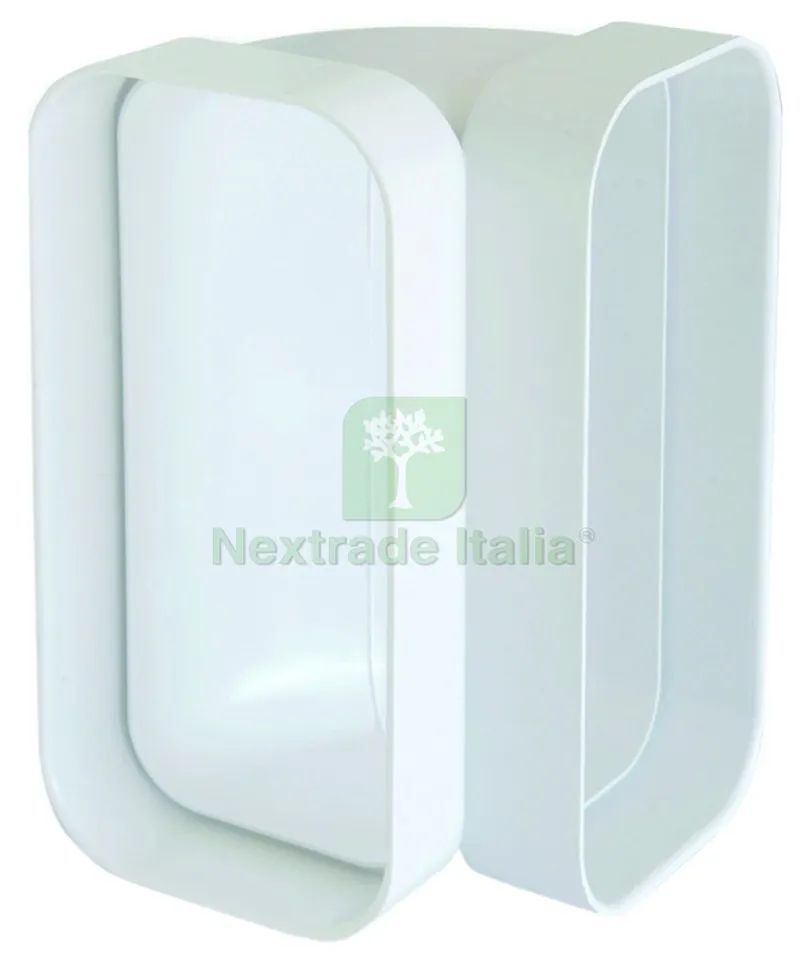 CURVA VERTICALE DI TIPO RETTANGOLARE PER AERAZIONE CANALIZZATA mm. 120x60, col. Bianco — Tubi e raccordi — rif. FERX.VIT60154 CURVA VERTICALE DI TIPO RETTANGOLARE PER AERAZIONE CANALIZZATA mm. 120x60, col. Bianco — Tubi e raccordi — rif. FERX.VIT60154
