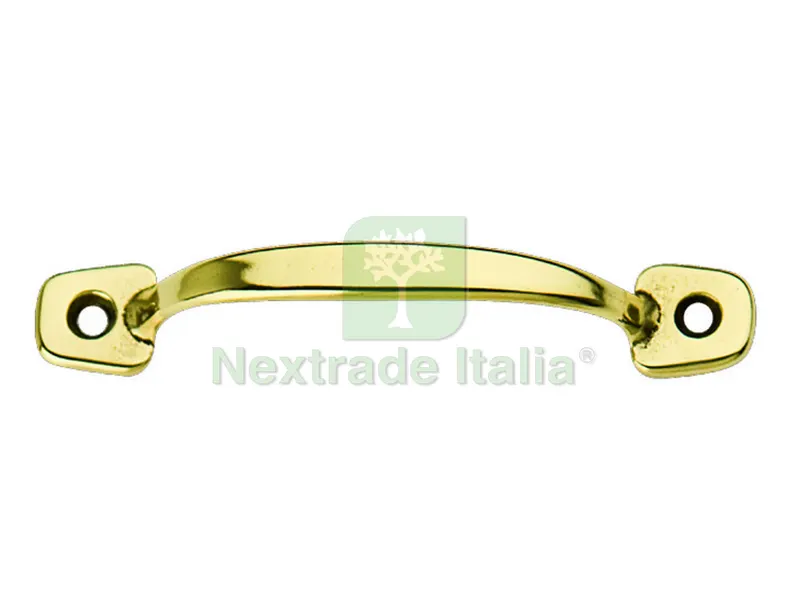 10PZ Maniglietta per Mobili Ottone Lucido mm. 100 — Maniglie e pomelli — rif. FERX.VIT8897