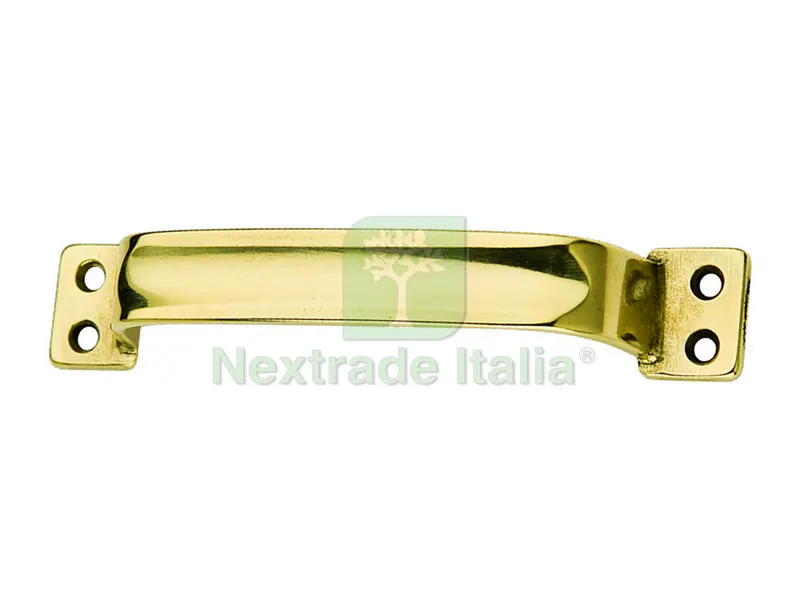 25PZ Maniglietta per Mobili Scanellata Ottone Lucido mm. 140 — Maniglie e pomelli — rif. FERX.VIT13847 25PZ Maniglietta per Mobili Scanellata Ottone Lucido mm. 140 — Maniglie e pomelli — rif. FERX.VIT13847