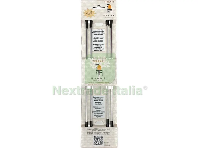 TIRANTINI PER SEDIE cm. 37¸48 4 pz. — Tasselli e ancoraggi — rif. FERX.VIT53334 — foto 2 TIRANTINI PER SEDIE cm. 37¸48 4 pz. — Tasselli e ancoraggi — rif. FERX.VIT53334 — foto 2
