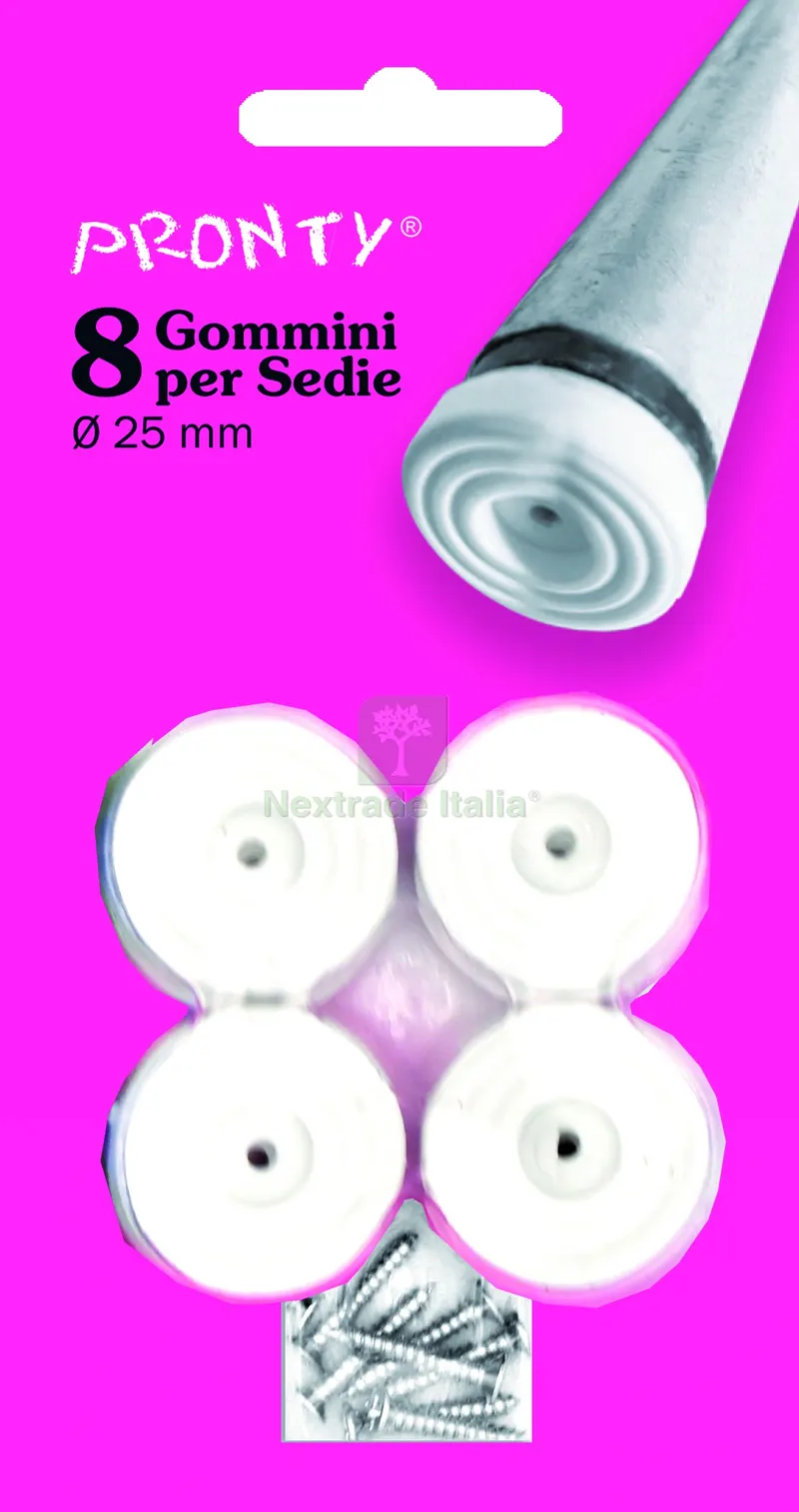 12CF Sottosedie con Vite Col. Bianco Ø mm. 25 8 pz. — Viti — rif. FERX.VIT57352 — foto 2