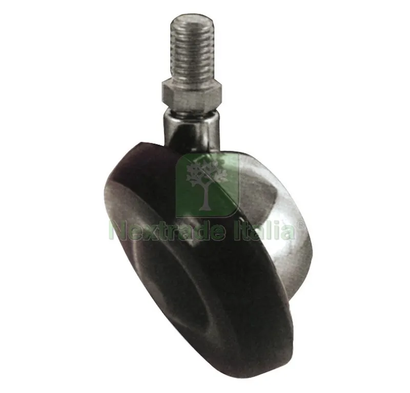 4PZ RUOTA GIREVOLE PER MOBILI NYLON mm. 42-perno M8x15 — Ruote e rotelle — rif. FERX.VIT5544