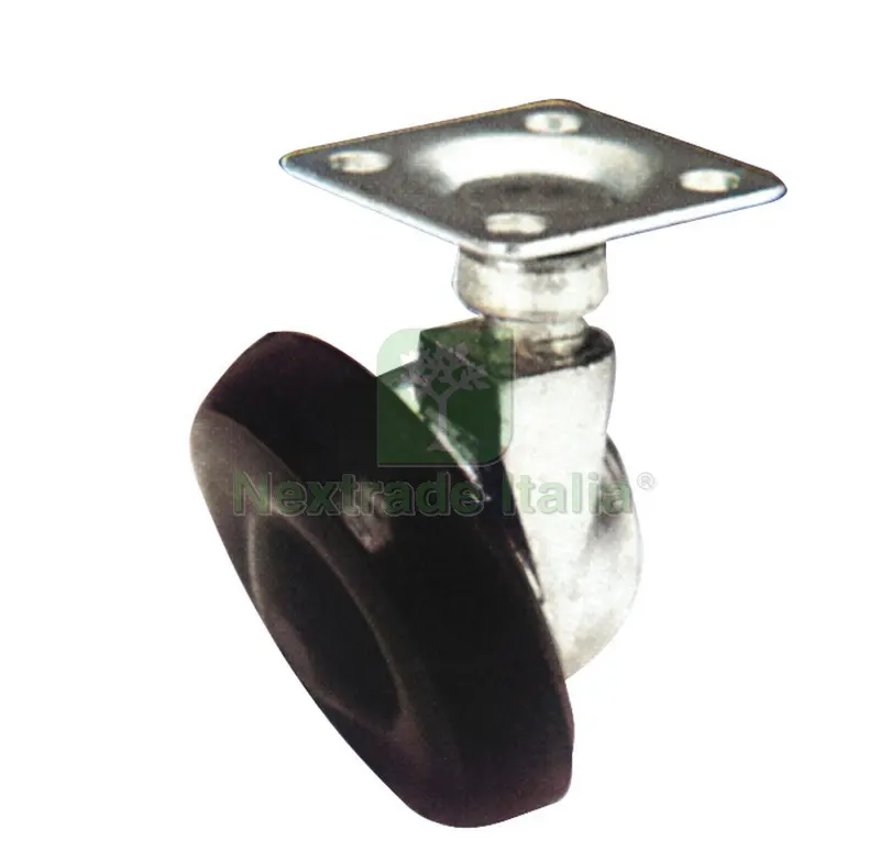 4PZ RUOTA GIREVOLE PER MOBILI NYLON mm. 42-piastra mm. 28x28 — Ruote e rotelle — rif. FERX.VIT5543 4PZ RUOTA GIREVOLE PER MOBILI NYLON mm. 42-piastra mm. 28x28 — Ruote e rotelle — rif. FERX.VIT5543