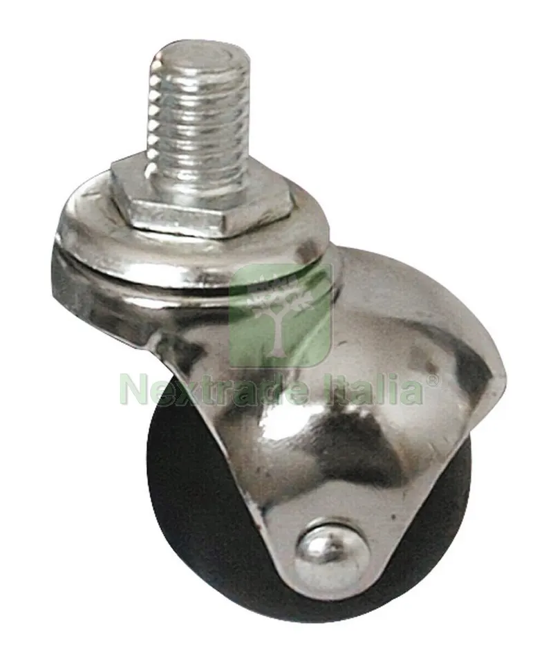 4PZ RUOTA GIREVOLE PER MOBILI CUFFIA CROMATA mm. 40-perno M8x15 — Ruote e rotelle — rif. FERX.VIT15742 4PZ RUOTA GIREVOLE PER MOBILI CUFFIA CROMATA mm. 40-perno M8x15 — Ruote e rotelle — rif. FERX.VIT15742