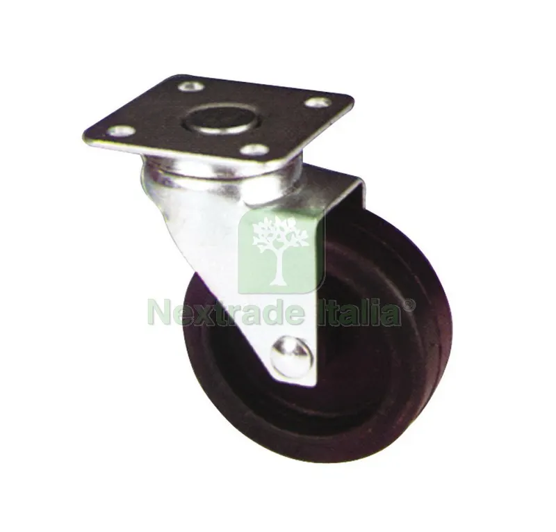 4PZ RUOTA GIREVOLE PER MOBILI mm. 50-piastra mm. 59x47 — Ruote e rotelle — rif. FERX.VIT6200