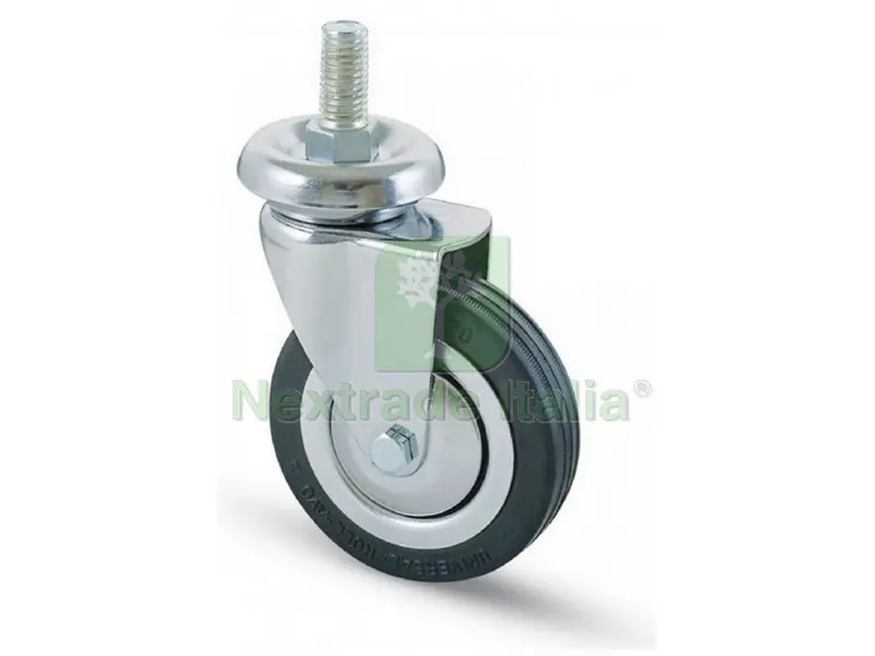 4PZ RUOTA GIREVOLE PER MOBILI art.155b mm.100-perno M12x30 — Ruote e rotelle — rif. FERX.VIT3220