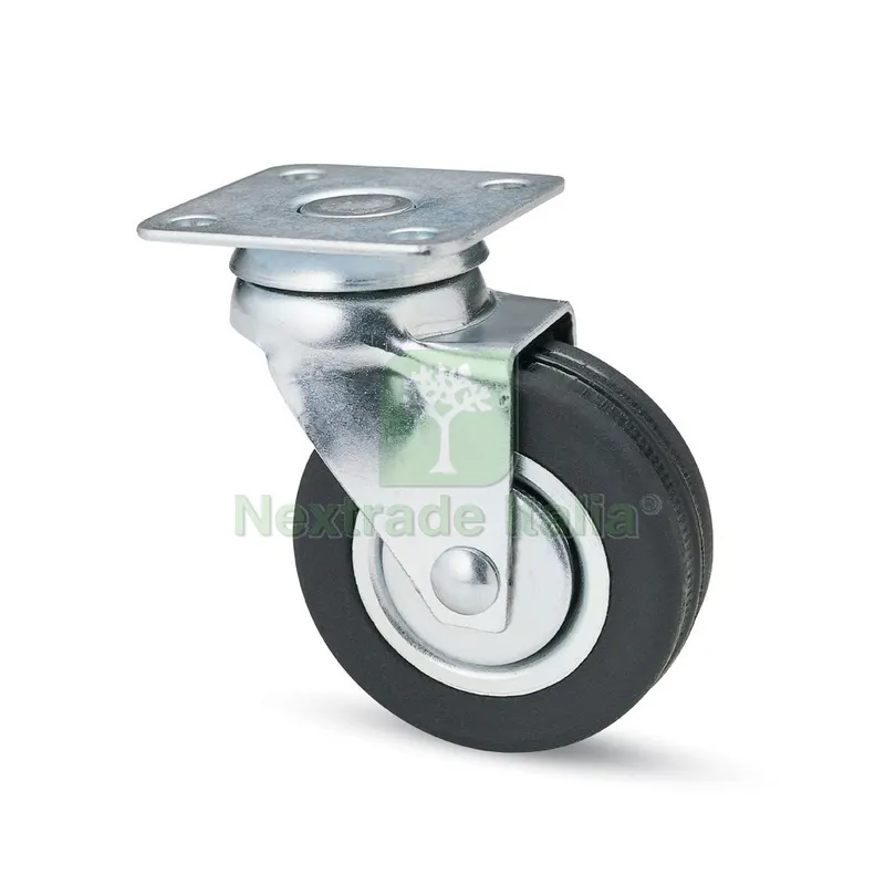 8PZ RUOTA GIREVOLE PER MOBILI art.160 mm.60-piastra mm. 40x40 — Ruote e rotelle — rif. FERX.VIT44737