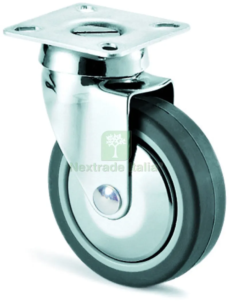 4PZ RUOTA GIREVOLE PER MOBILI art.220C mm.80-piastra mm. 60x60 — Ruote e rotelle — rif. FERX.VIT57174