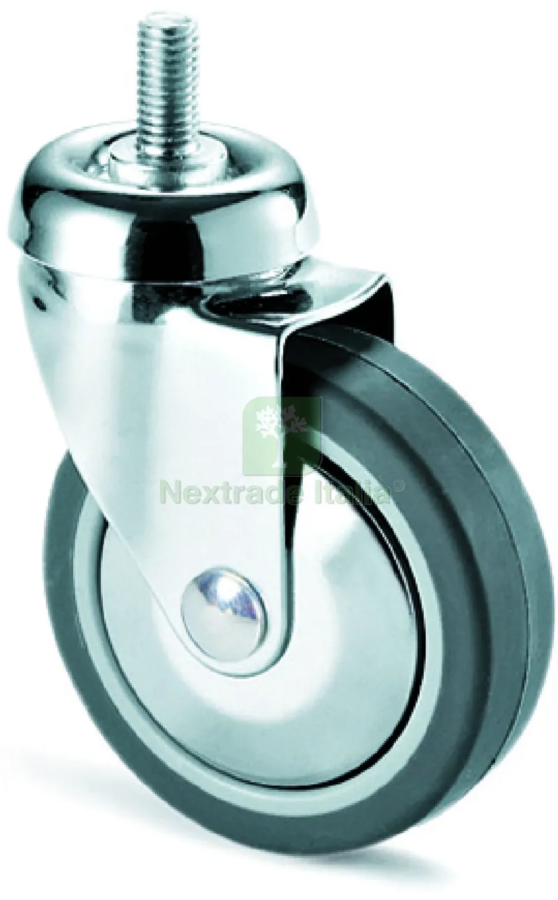 4PZ Ruota Girevole per Mobili art.220CB mm. 80-perno M10x20 — Ruote e rotelle — rif. FERX.VIT57180 4PZ Ruota Girevole per Mobili art.220CB mm. 80-perno M10x20 — Ruote e rotelle — rif. FERX.VIT57180