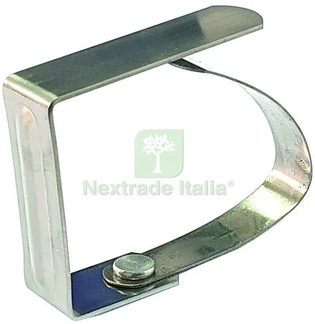 50PZ Fermatovaglie in Acciaio Inox mm. 40x55 — Tessili e biancheria casa — rif. FERX.VIT57355