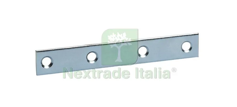 LASTRINA DIRITTA ACCIAIO ZINCATO 100 PZ. 4 Fori mm.120 — Piastre e angolari — rif. FERX.VIT45501