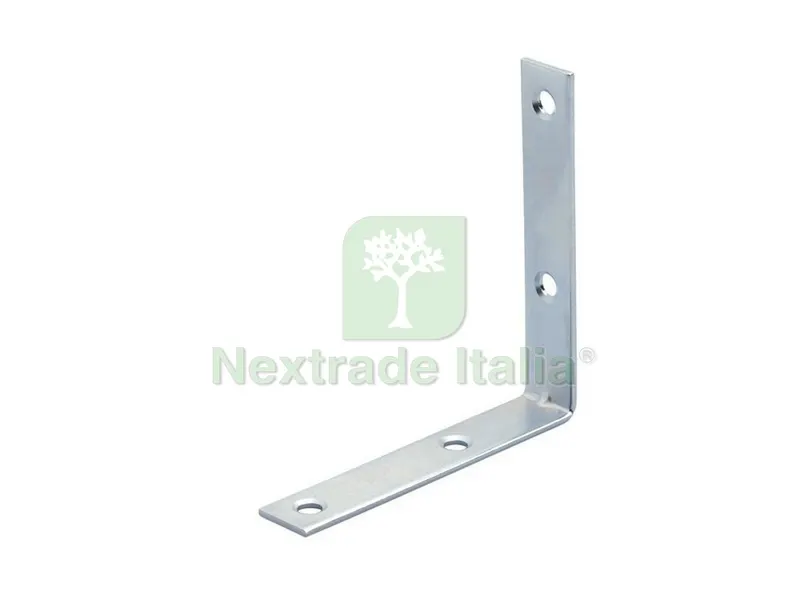 LASTRINA PIEGATA ACCIAIO ZINCATO 100 PZ. 4 Fori mm.100x100 — Piastre e angolari — rif. FERX.VIT45515