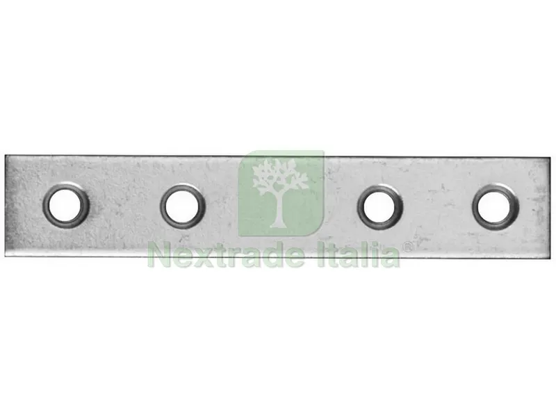 LASTRINA DIRITTA INOX 100 PZ. 4 fori mm.60 — Piastre e angolari — rif. FERX.VIT45419