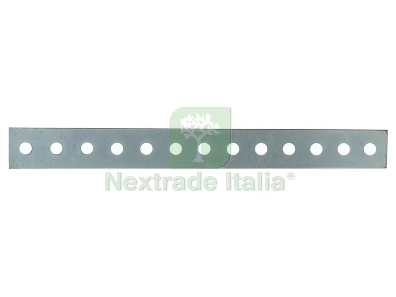 100PZ PIASTRINA DIRITTA FORATA mm.200x20 — Piastre e angolari — rif. FERX.VIT45369