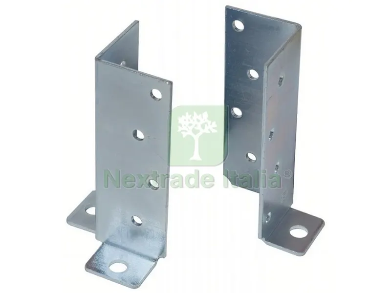 20PZ Supporto per Travi in Legno Medio mm. 45x45x130 — Ferramenta per legno e mobili — rif. FERX.VIT45401