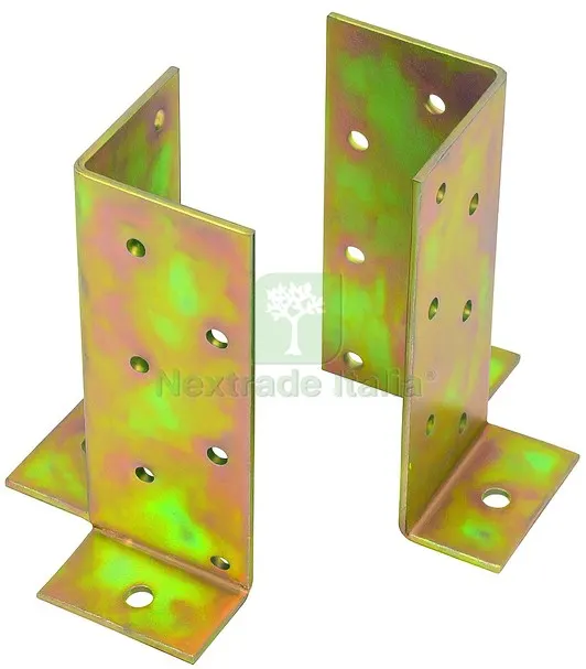 12PZ Supporto per Travi in Legno Universale mm. 70x70x180 in acciaio tropicalizzato — Ferramenta per legno e mobili — rif. FERX.VIT60043