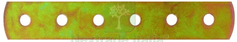 50PZ PIASTRINA DIRITTA FORATA mm. 200X20 in acciaio tropicalizzato — Piastre e angolari — rif. FERX.VIT60036