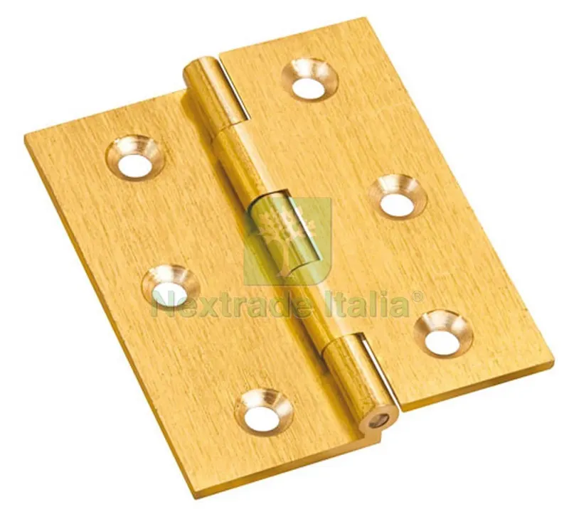 24PZ Cerniera Mezza Curva in ottone lucido mm. 50x40 — Cerniere e cardini — rif. FERX.VIT13711 24PZ Cerniera Mezza Curva in ottone lucido mm. 50x40 — Cerniere e cardini — rif. FERX.VIT13711