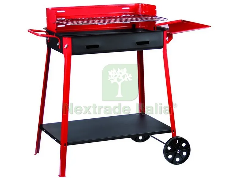 Barbecue con Ruote e Mensola cm. 60x40x85 h — Tempo libero outdoor — rif. FERX.VIT50065 Barbecue con Ruote e Mensola cm. 60x40x85 h — Tempo libero outdoor — rif. FERX.VIT50065