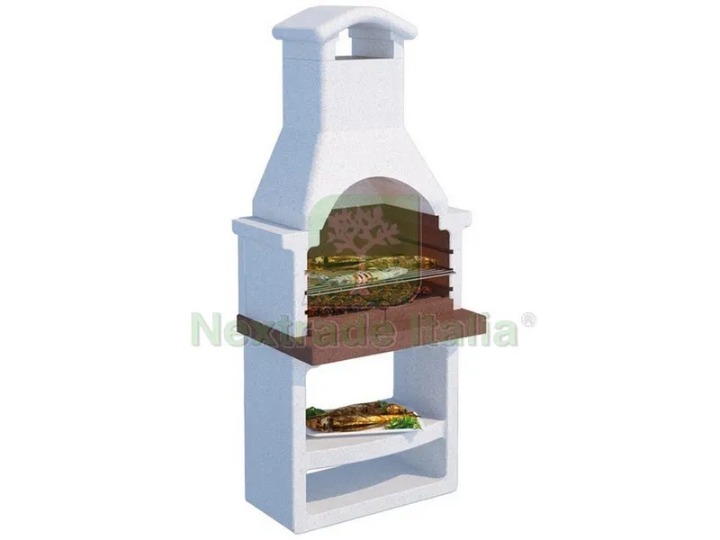 Barbecue in Cemento Etna con Griglia cm. 81x58x196 h - Kg. 348 — Tempo libero outdoor — rif. FERX.VIT52768 Barbecue in Cemento Etna con Griglia cm. 81x58x196 h - Kg. 348 — Tempo libero outdoor — rif. FERX.VIT52768