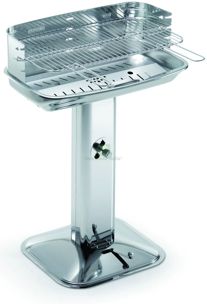 Barbecue Inox 60-40 Venus Pro System griglia acciaio cromato cm. 60,5x33 - H cm. 89 — Tempo libero outdoor — rif. FERX.VIT58742