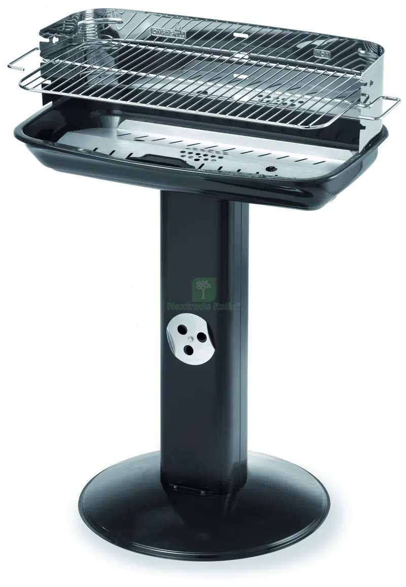 Barbecue con Paravento 60-40 Venus Inox griglia acciaio cromato cm. 60x36 - H cm. 86 — Tempo libero outdoor — rif. FERX.VIT58741