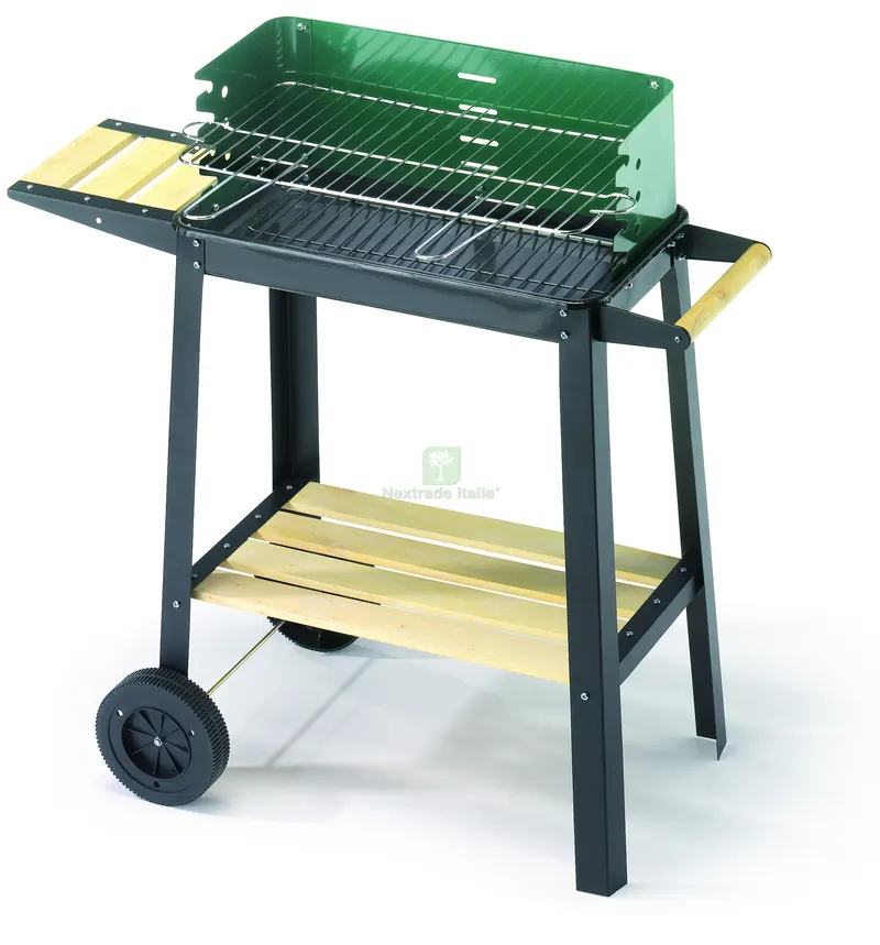 BARBECUE 50-25 GREEN/W griglia acciaio cromato cm. 50x25x77 h — Tempo libero outdoor — rif. FERX.VIT58744 BARBECUE 50-25 GREEN/W griglia acciaio cromato cm. 50x25x77 h — Tempo libero outdoor — rif. FERX.VIT58744