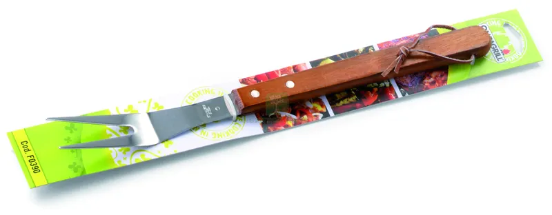 Forchettone in Acciaio Inox con Manico in Legno cm. 39 — Attrezzi da giardino — rif. FERX.VIT58723