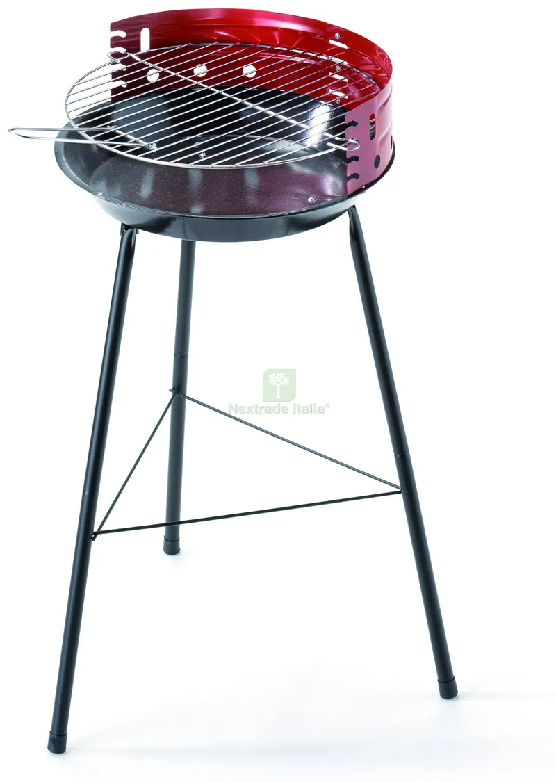 Barbecue 4 Posizioni Griglia Acciaio Cromato Ø cm. 40 - H cm. 75 — Tempo libero outdoor — rif. FERX.VIT58740