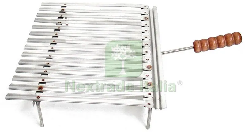 Graticola in Acciaio Inox con Raccogli Sugo cm. 40x35 — Tempo libero outdoor — rif. FERX.VIT25489