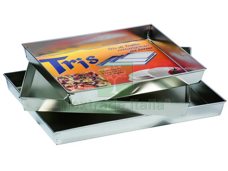 TRIS TEGLIE RETTANGOLARI cm. 28x32 / 30x36 / 32x40 — Casalinghi e organizzazione — rif. FERX.VIT37228 TRIS TEGLIE RETTANGOLARI cm. 28x32 / 30x36 / 32x40 — Casalinghi e organizzazione — rif. FERX.VIT37228
