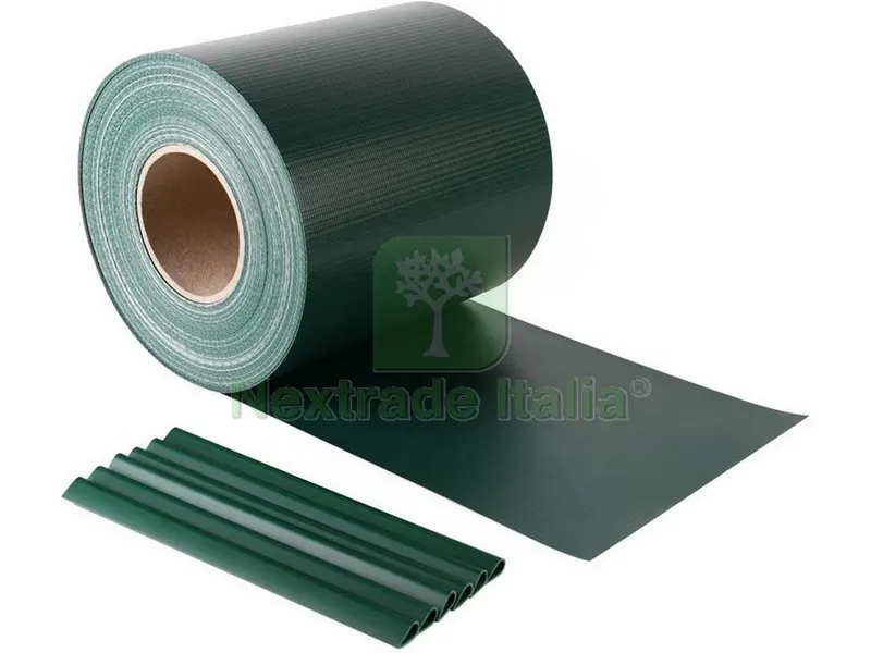 STRISCIA FRANGIVISTA IN PVC + 20 CLIP (450 gr/m) cm. 19x35 mt col. Verde — Arelle e frangivista — rif. FERX.VIT54318 — foto 2 STRISCIA FRANGIVISTA IN PVC + 20 CLIP (450 gr/m) cm. 19x35 mt col. Verde — Arelle e frangivista — rif. FERX.VIT54318 — foto 2