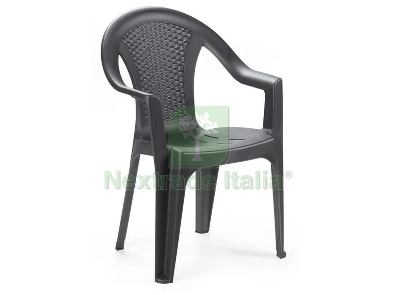 SEDIA ISCHIA cm. 54x56x81 h col. Antracite — Arredo — rif. FERX.VIT49005 SEDIA ISCHIA cm. 54x56x81 h col. Antracite — Arredo — rif. FERX.VIT49005