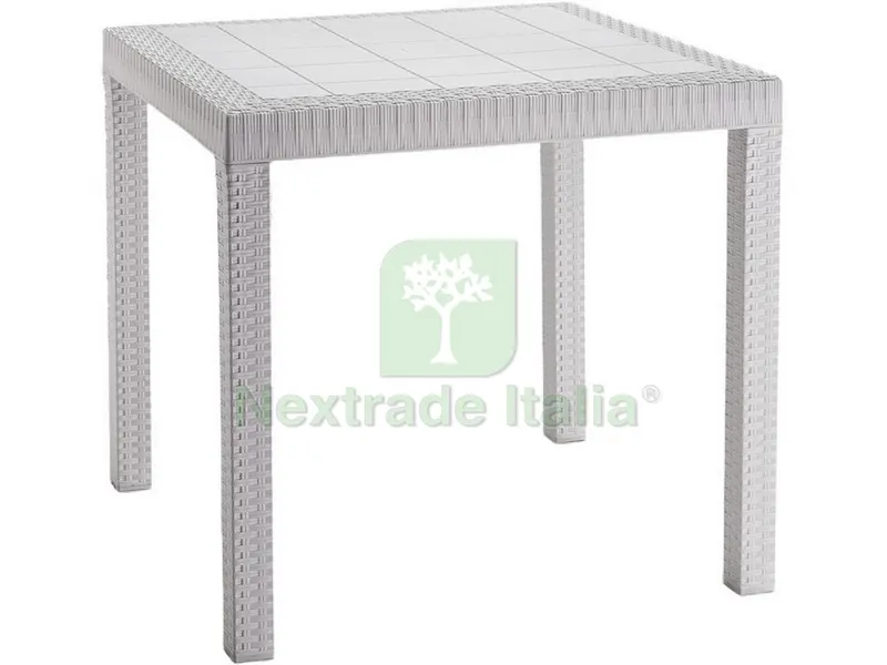 TAVOLO DALLAS cm. 80x80x74 h col. Bianco — Casalinghi e organizzazione — rif. FERX.VIT52722 TAVOLO DALLAS cm. 80x80x74 h col. Bianco — Casalinghi e organizzazione — rif. FERX.VIT52722
