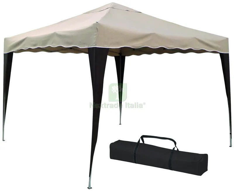 Gazebo Pieghevole mt. 3x3 - Beige — Gazebo e strutture giardino — rif. FERX.VIT59208