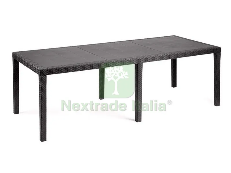 TAVOLO QUEEN cm. 150¸220x90x72 h col. Testa di moro — Tempo libero outdoor — rif. FERX.VIT39188 TAVOLO QUEEN cm. 150¸220x90x72 h col. Testa di moro — Tempo libero outdoor — rif. FERX.VIT39188